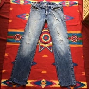 Diesel Safado  Mens Distressed Button Fly Jeans 32/33 Italy